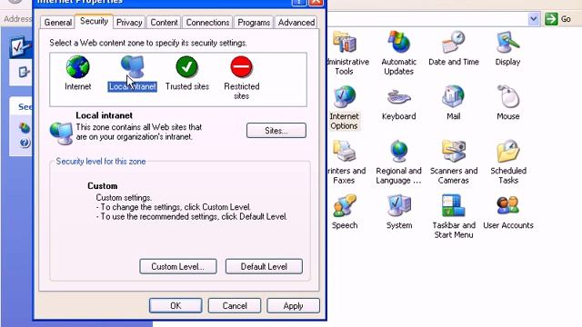 How To Make Changes From Internet Options In Windows XP
