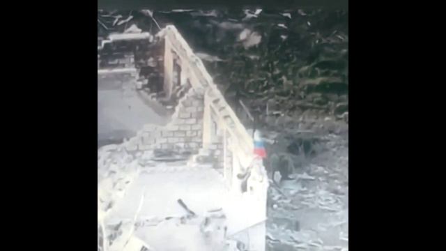 кадры установки Российского флага в Белогоровке