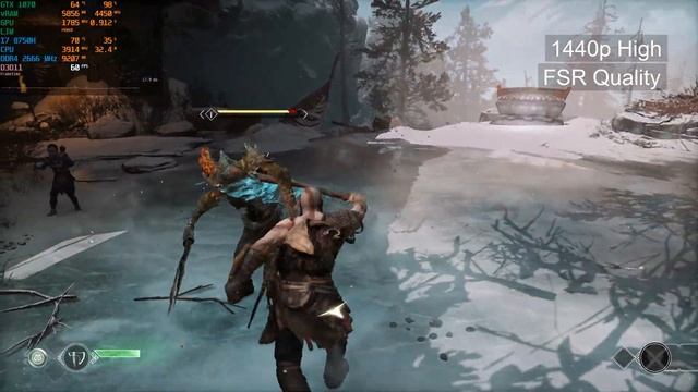 God of War on GTX 1070  I7 8750H  All Settings 1080p 1440p Laptop