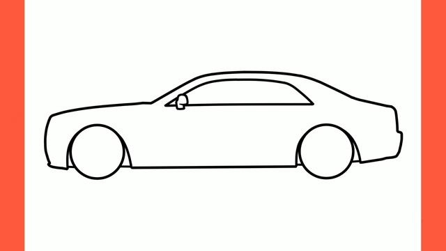 How to draw ROLLS ROYCE GHOST easy / drawing rolls-royce ghost 2012 step by step