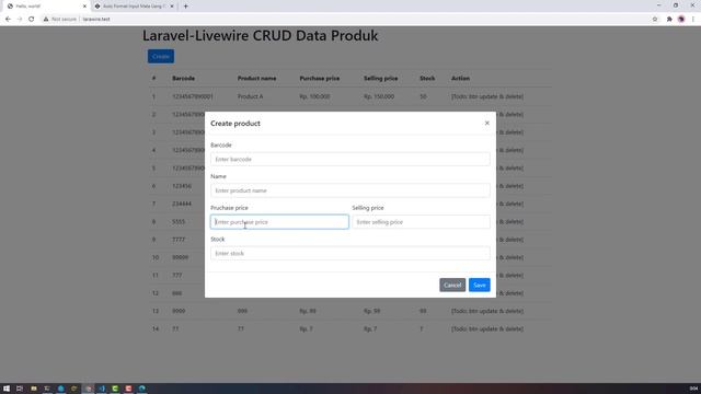 Laravel-Livewire: Membuat Input Format Mata Uang IDR | Part 08