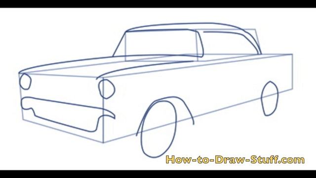 How to Draw a 57 Chevy Step by Step