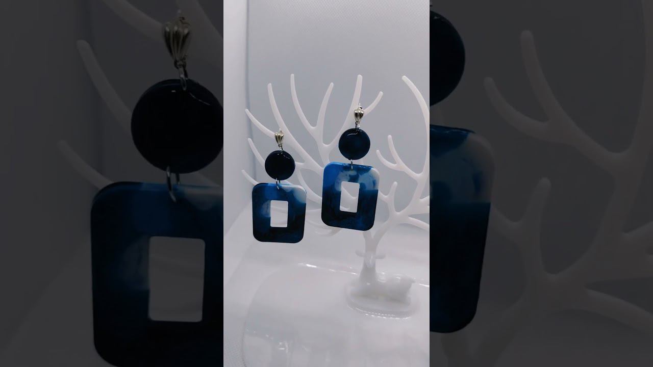 серьги из эпоксидной смолы