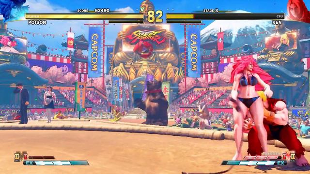 Poison Street Fighter 1 Arcade Playthrough | Street Fighter V: Champion Edition | Street Fighter V
