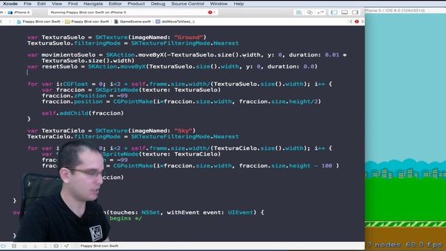 Juegos para iOS - Flappy Bird con Swift 05 - Movimiento de Escenario