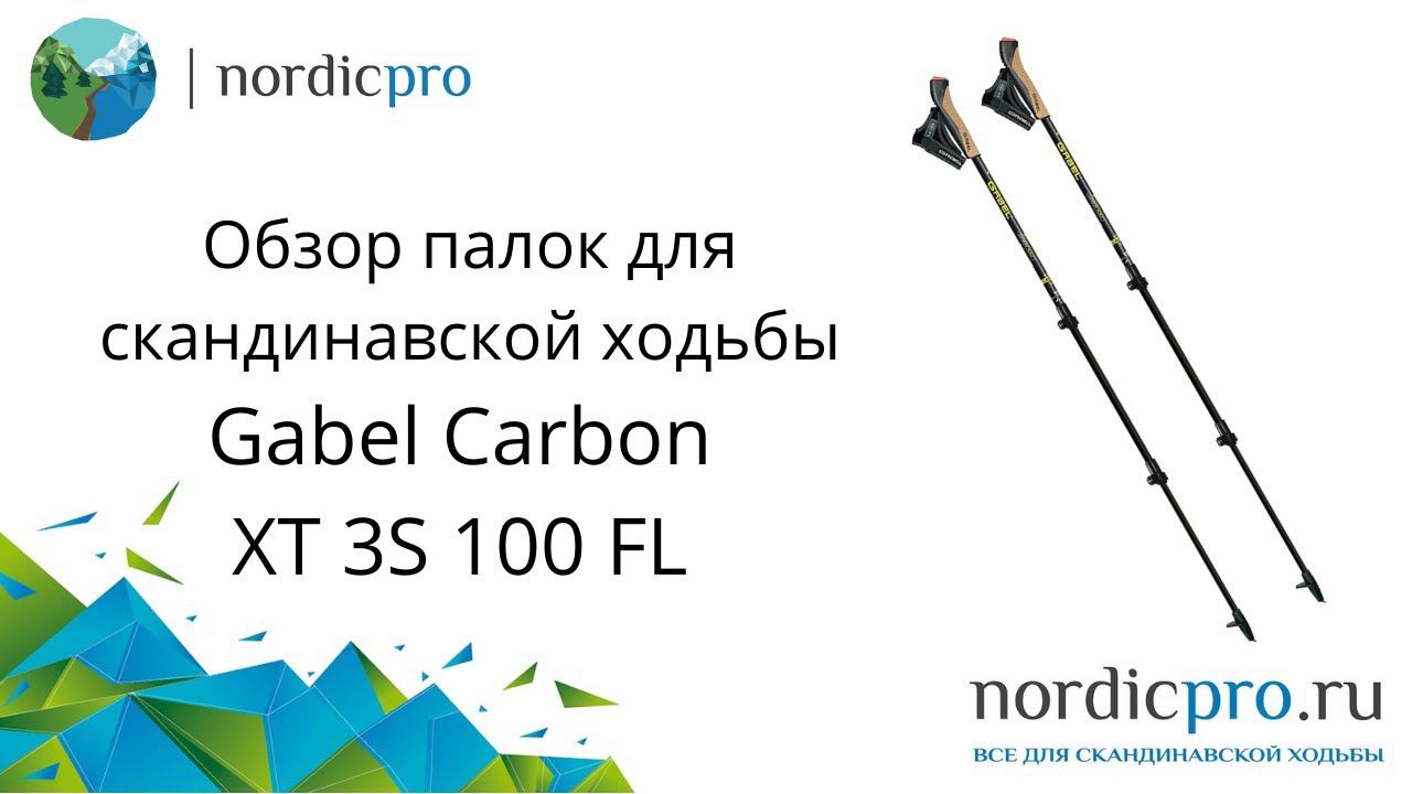Gabel Carbon XT 3S 100 FL карбоновые трехсекционные палки с когтем