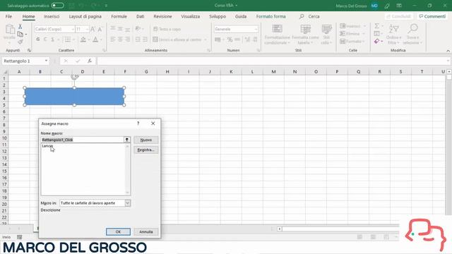 Video 4 - Collegare macro ad una forma Excel