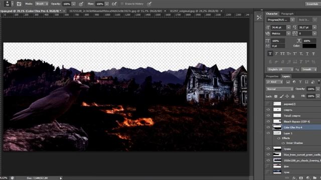 КАК СДЕЛАТЬ ХОРРОР АРТ В ФОТОШОПЕ | HORROR SPEED ART (photoshop)