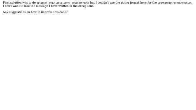 Code Review: Java 8 use of optional (3 Solutions!!)