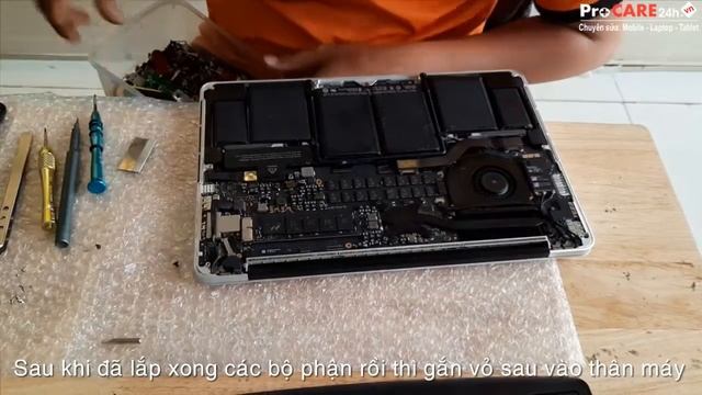 Cách thay bàn phím Macbook Pro 13 inch 2014 bị loạn chạm
