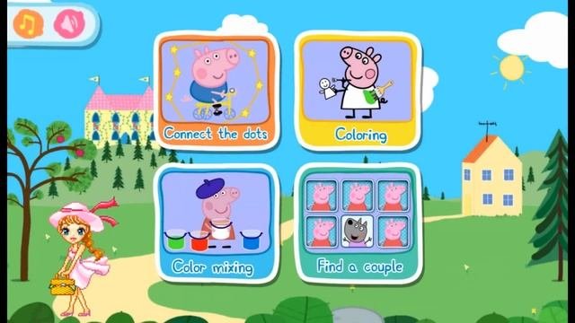 Свинка Пеппа Обучающие Мини игры для детей Видеообзор приложения на Android