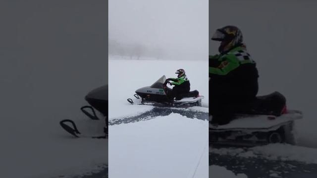 Jessica Sliding On The Lake!