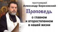 Проповедь о главном и второстепенном в нашей жизни (2023.01.20). Протоиерей Александр Березовский