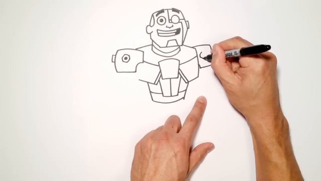 How to Draw Cyborg  Teen Titans GO