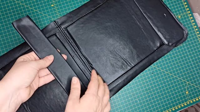 DIY / Как сшить мужскую сумку из эко-кожи. Бесплатная выкройка