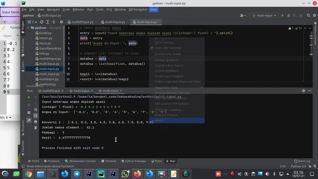 Input Deret Angka Tak Terbatas di Python  + Source Code