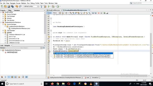 How to Read Excel File in Java with Apache POI | Read Excel in Java | NetBeans IDE