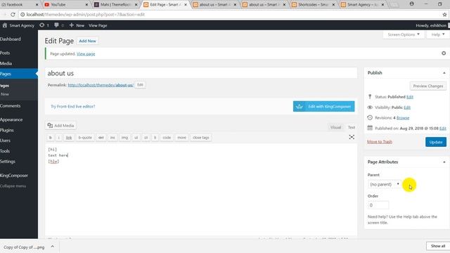 One Page Theme Development WordPress - Step by Step - 19 (shortcodes api 7)