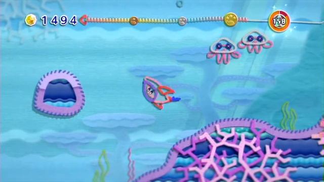 Kirby's Epic Yarn - Blub-Blub Ocean Walkthrough
