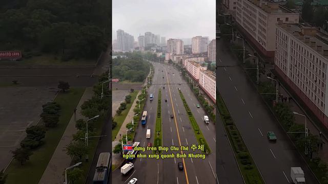 🇰🇵 View of Pyongyang from Juche Tower🔥