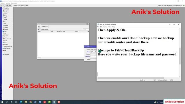How To Take Mikrotik Cloud Backup & Restore Backup File || Latest Video ||