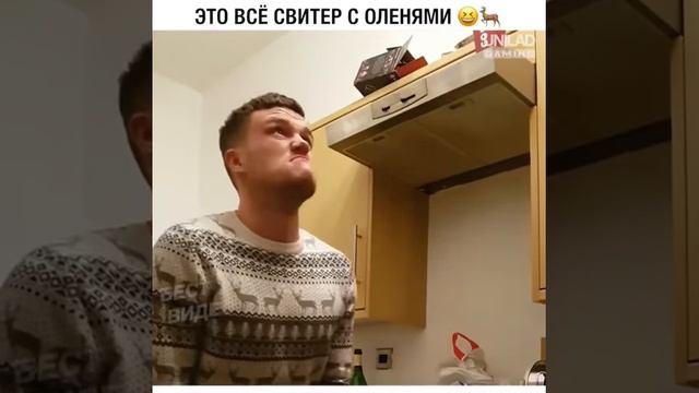 Свитер с оленями!