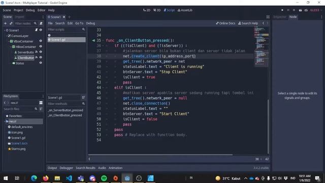 Godot 57 : Multiplayer(1) | Client Server Setup