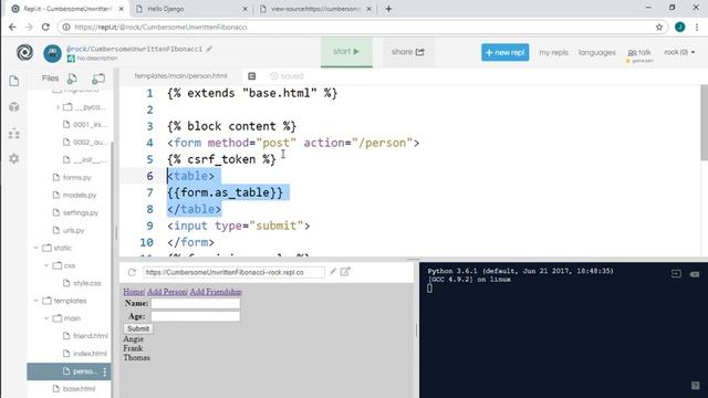 Forms and foreign keys video