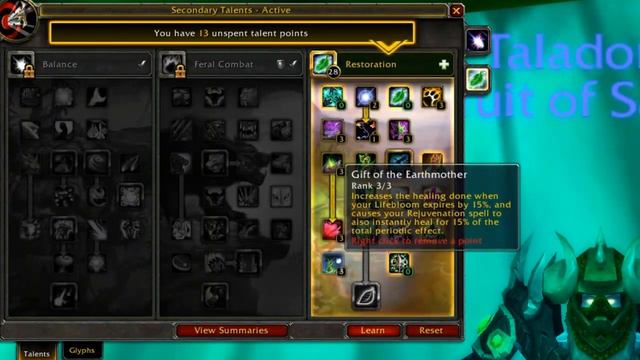 Sethaldor's World of Warcraft Guides: PvP Team Resto Druid Spec Guide