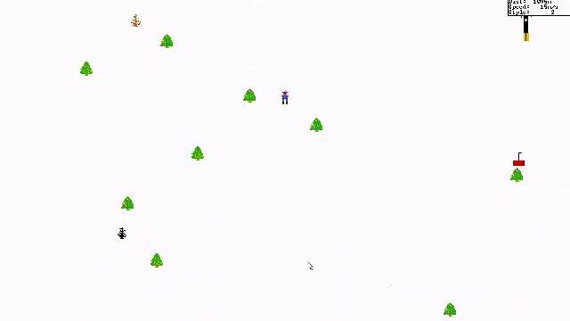 Some SkiFree Gameplay