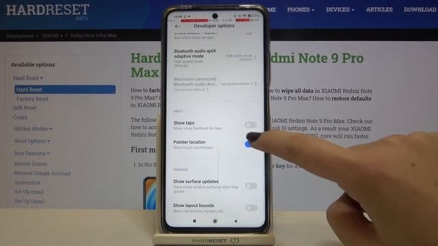 How to Use Developer Options  Developer Features on XIAOMI Redmi Note 9 Pro Max