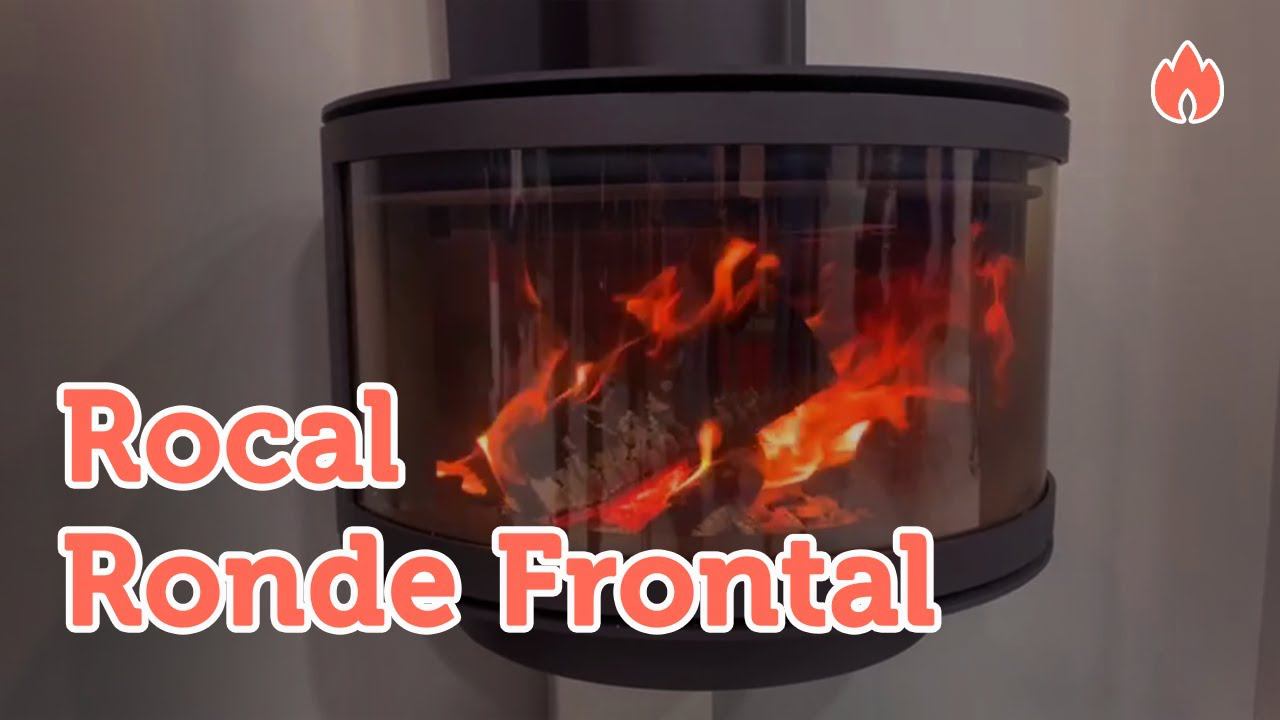 Обзор горения стального камина Rocal Ronde Frontal…