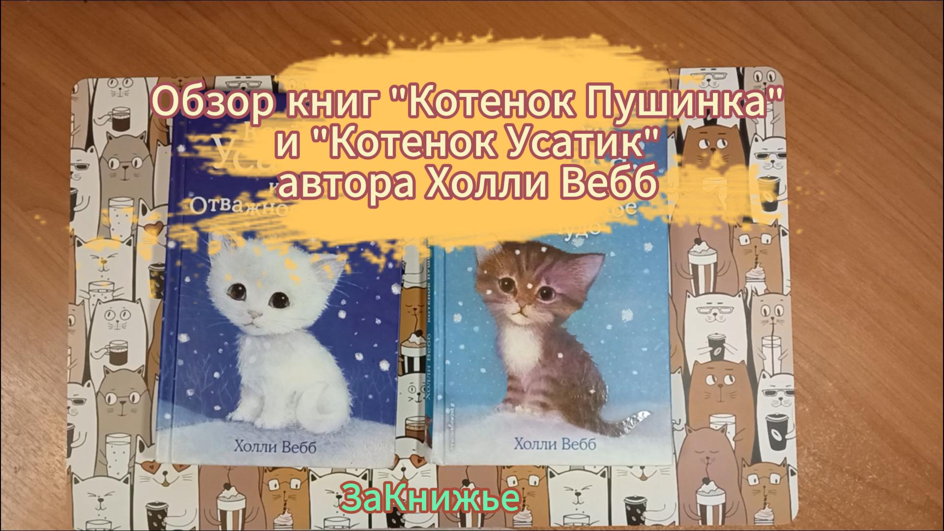 Обзор детских книг для чтения автора Холли Вебб Пушинка и Усатик.