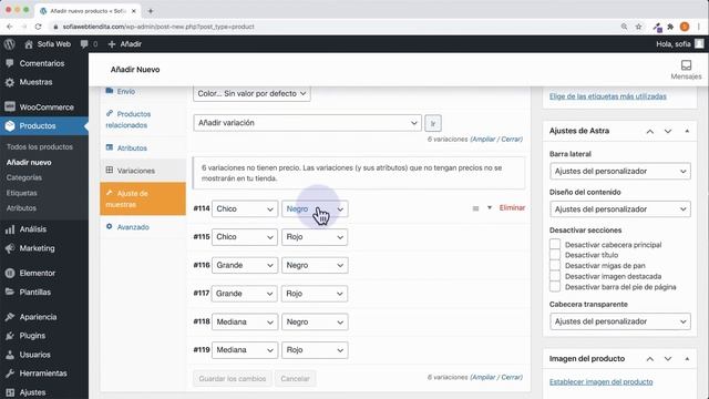 Como Añadir Colores y Tallas a tus Productos - Video #5 Curso WooCommerce