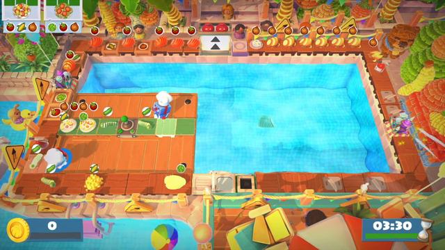 PS4 Overcooked 2 DLC Sun's Out Buns Out! all levels 1-5 SOLO gameplay