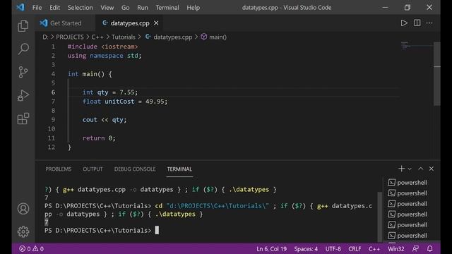 Variable Data Types (int, float and double) - Ep. 6.1 - C++ Programming Tutorials for Beginners