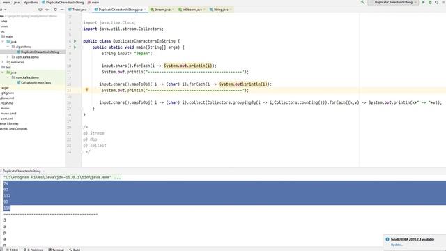 Find Duplicate Characters in String Using Streams #JavaInterview