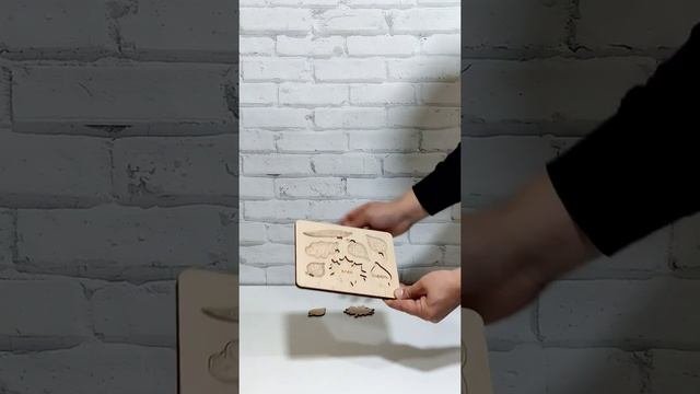 Сортер из дерева для детей "Изучаем листья". Развивающие игры из дерева с ребенком.