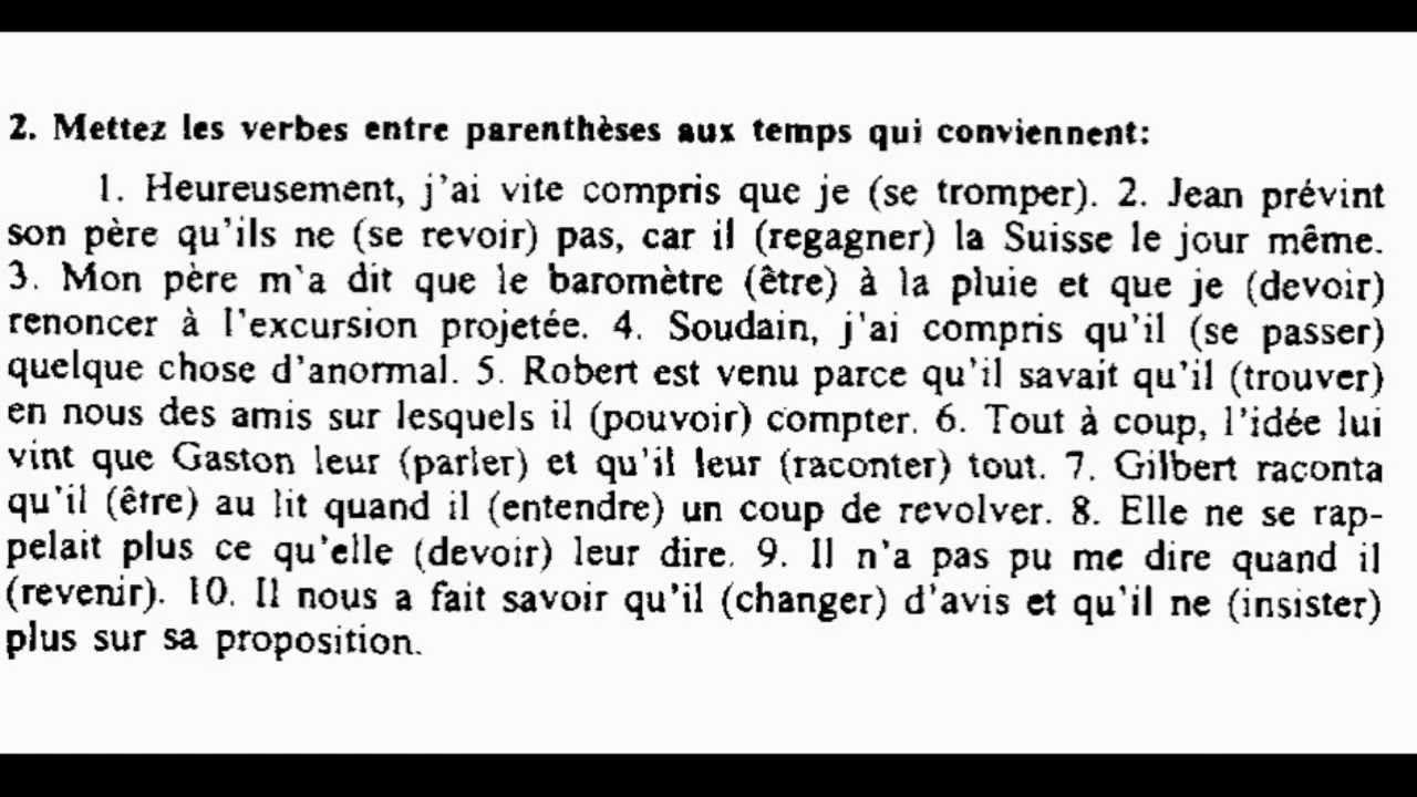 Согласование времен французского языка: примеры,детальный разбор