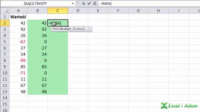 Excel - Zero zamiast wartości ujemnych - porada #227