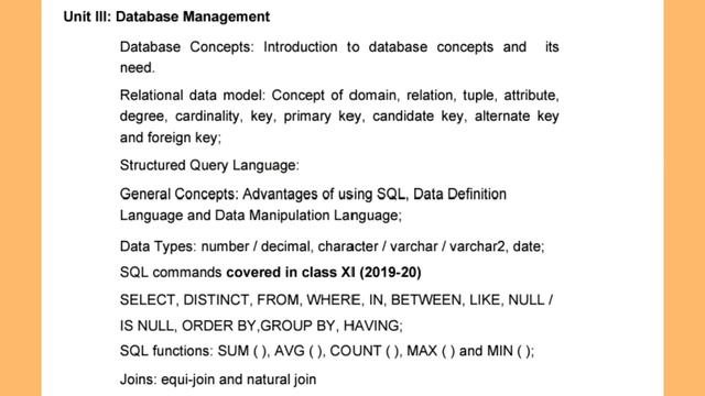 Computer Science python latest syllabus class 12 Cbse latest reduced python syllabus 2020-21