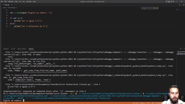 Aprenda Python! Aula 4 - If Else Elif