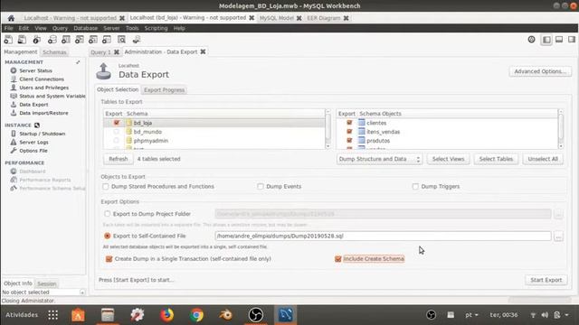 #05 - EXPORTAÇÃO e IMPORTAÇÃO de Banco de Dados utilizando o MySQL WORKBENCH