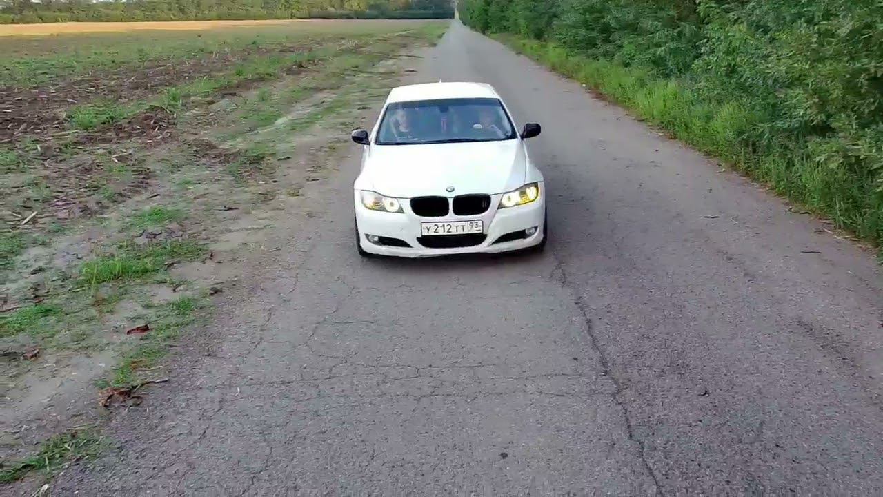 Полет за движущимся авто.  BMW E90. SJRC F11 PRO 4K. Васюринская.