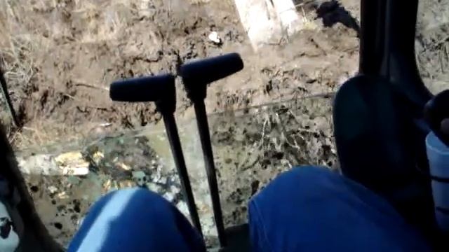 Pushing over a dead tree