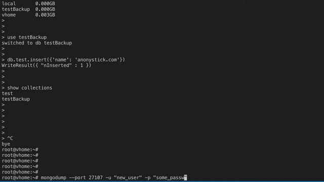 How to backup MongoDb on Linux