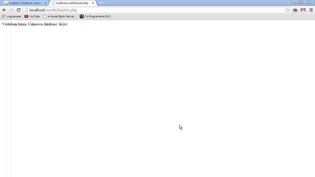 PHP & MySQL : Kayıt Ol