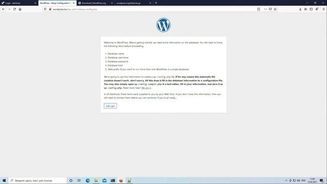 WSL2. Установка CMS Wordpress.