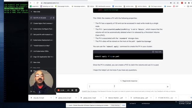 ChatGPT does kubernetes very well! It helps tremendously with CKAD and CKA exam preps! YAML kubectl