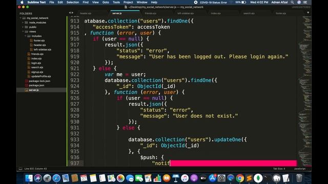 Friends and Chat | Socket IO | How to create a social networking site in Node JS and Mongo DB